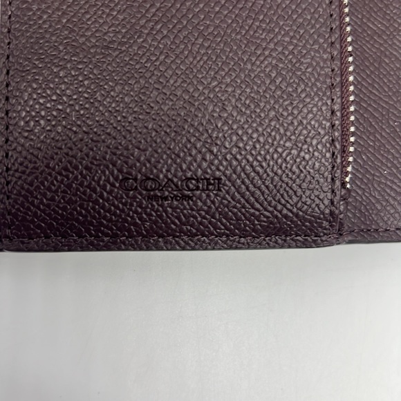 Coach Small Trifold Wallet Silver/Chalk Black Multi - Picture 11 of 15